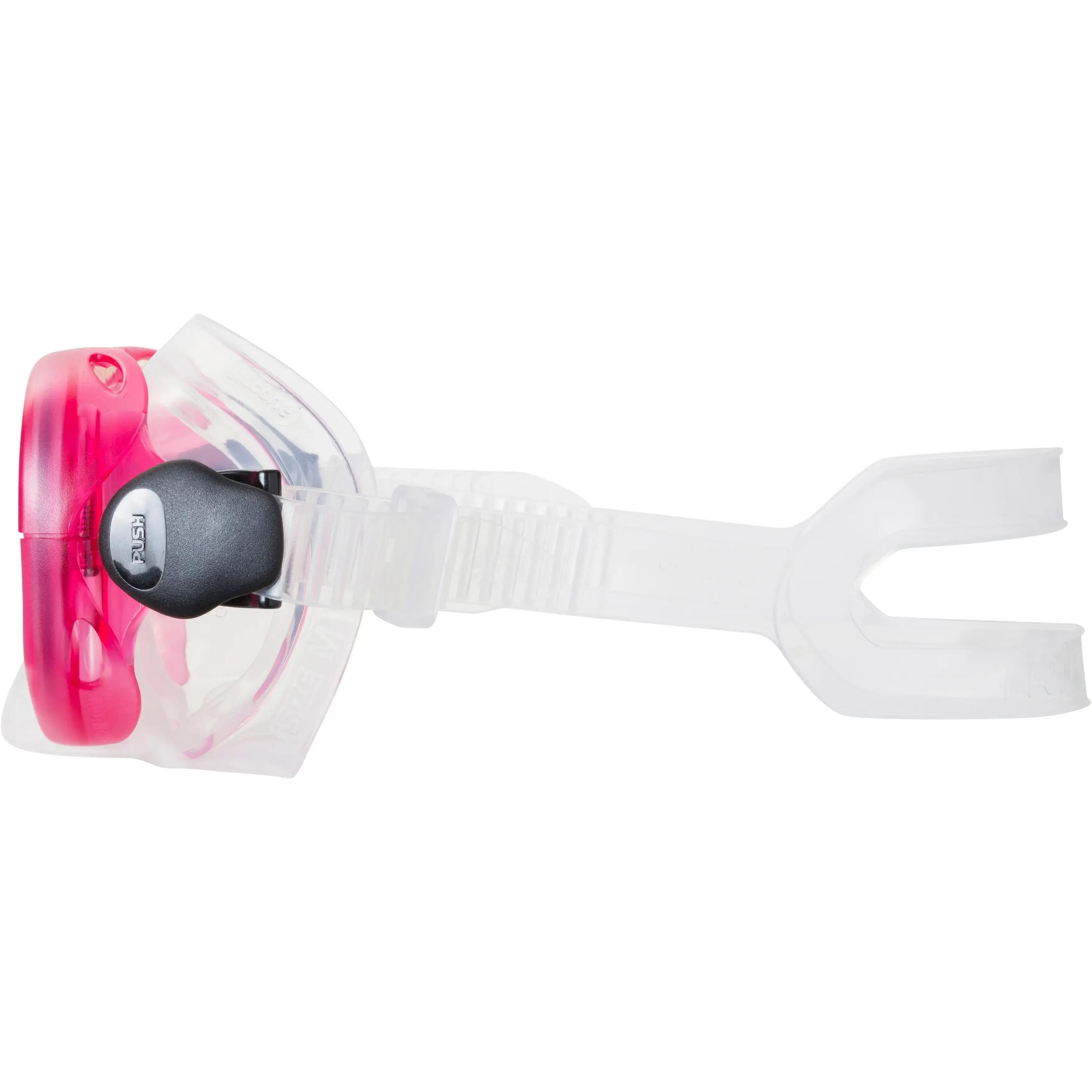 PMT 100 Adult Fins, Mask and Snorkel Snorkelling Set - Pink 5/18