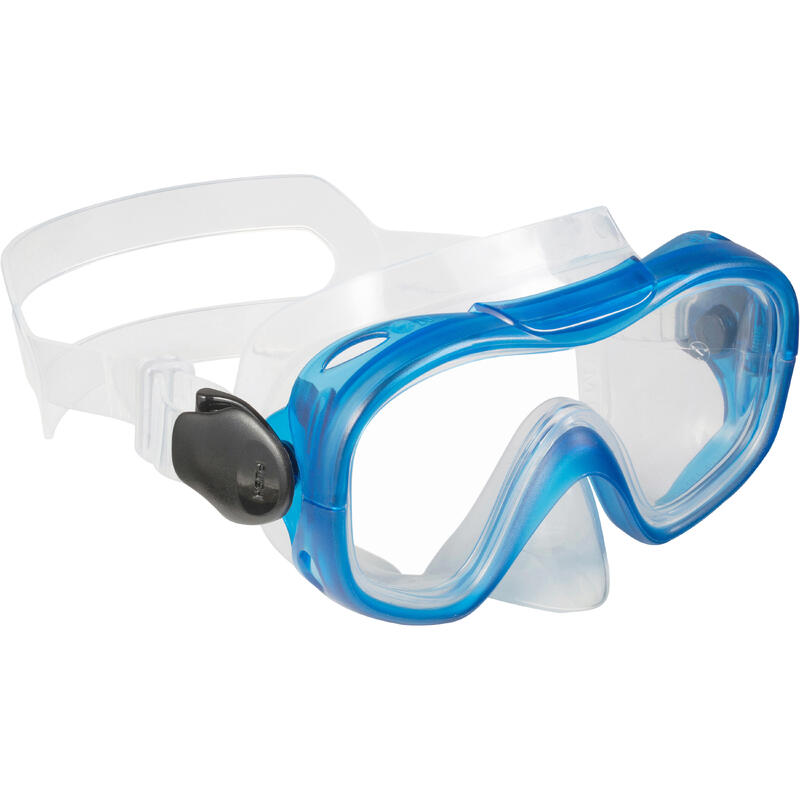 Kit de snorkeling PMT palmes masque tuba R'gomoove adulte gris bleu
