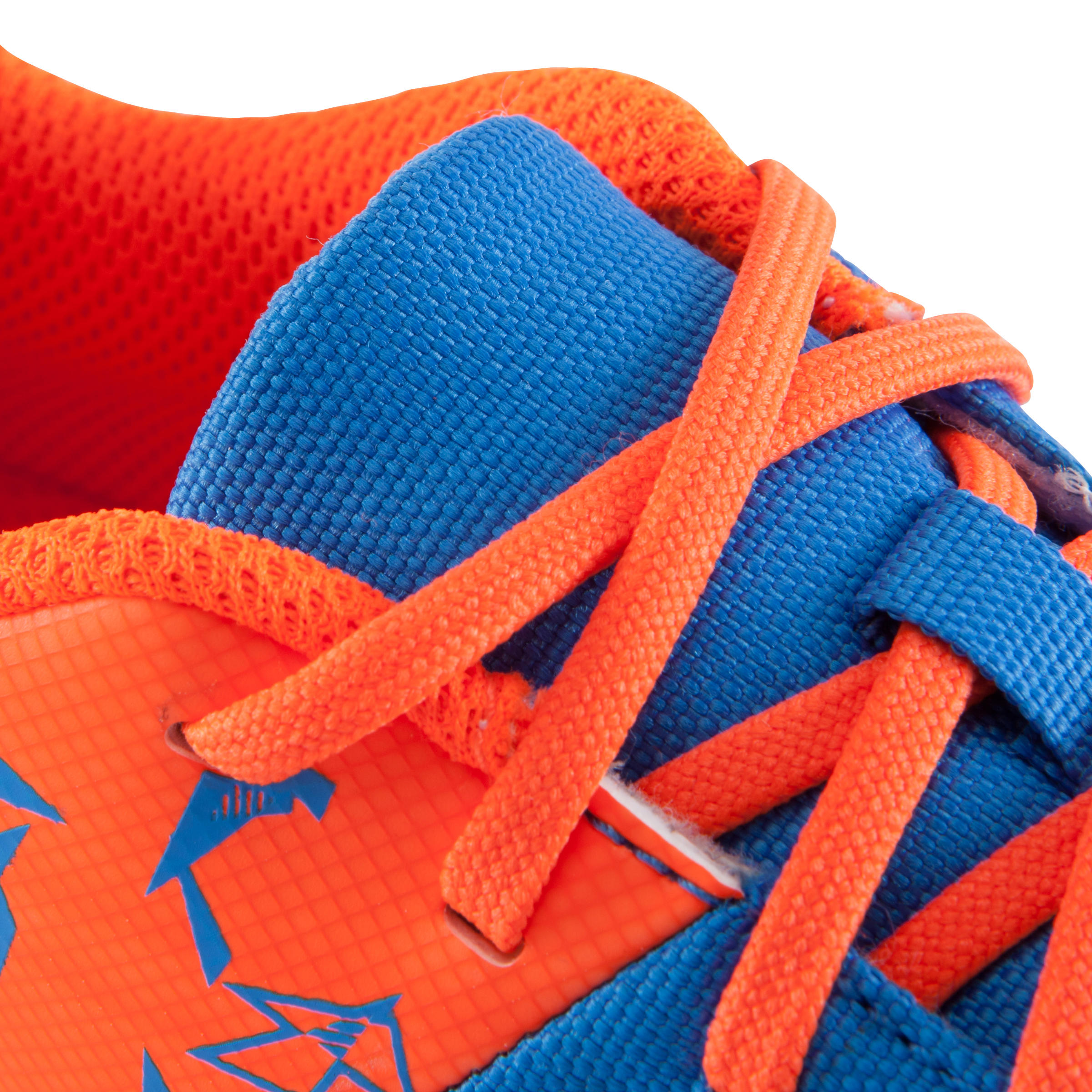 CLR 500 HG Kids' Hard Pitch Football Boot - Blue/Yellow 12/16