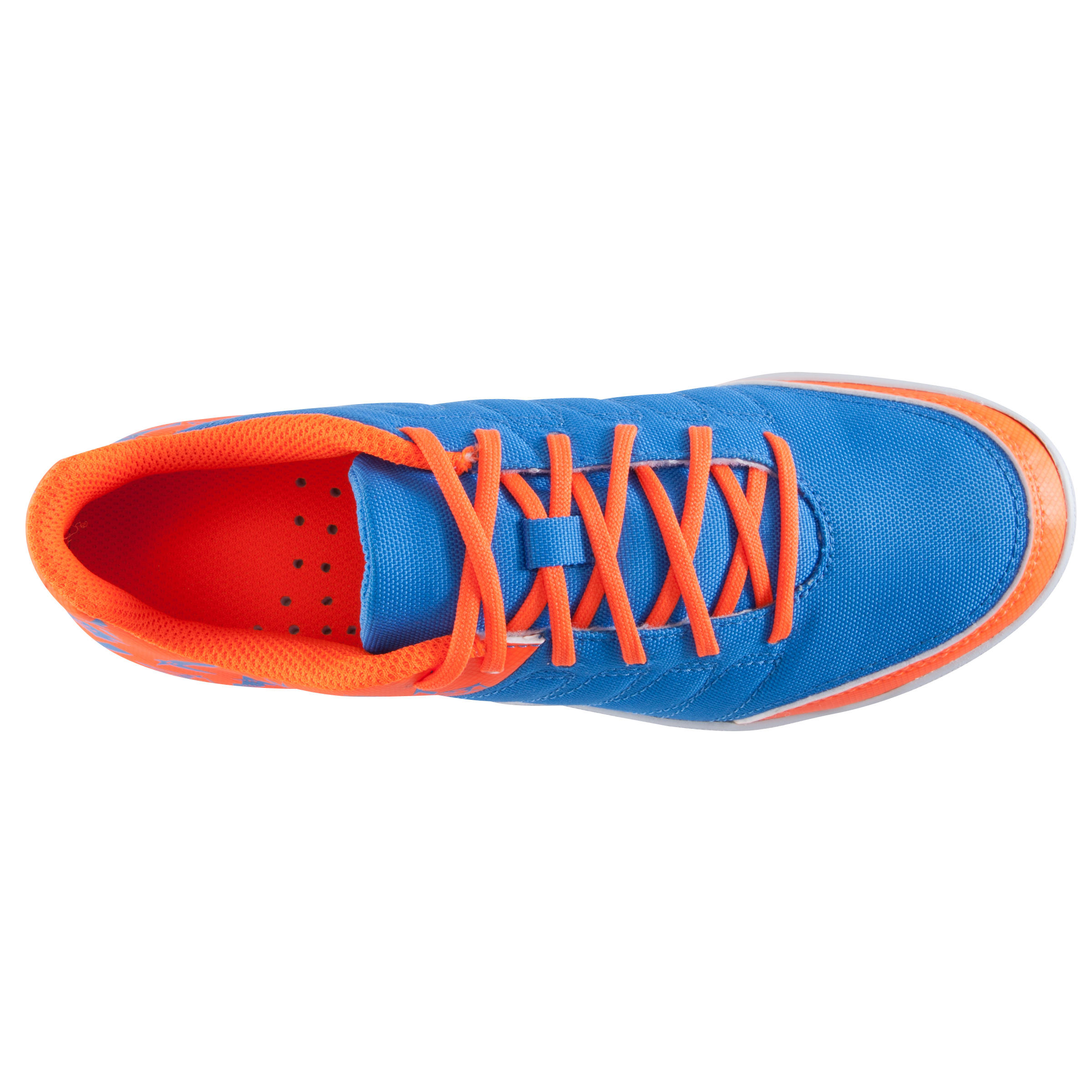CLR 500 HG Kids' Hard Pitch Football Boot - Blue/Yellow 7/16