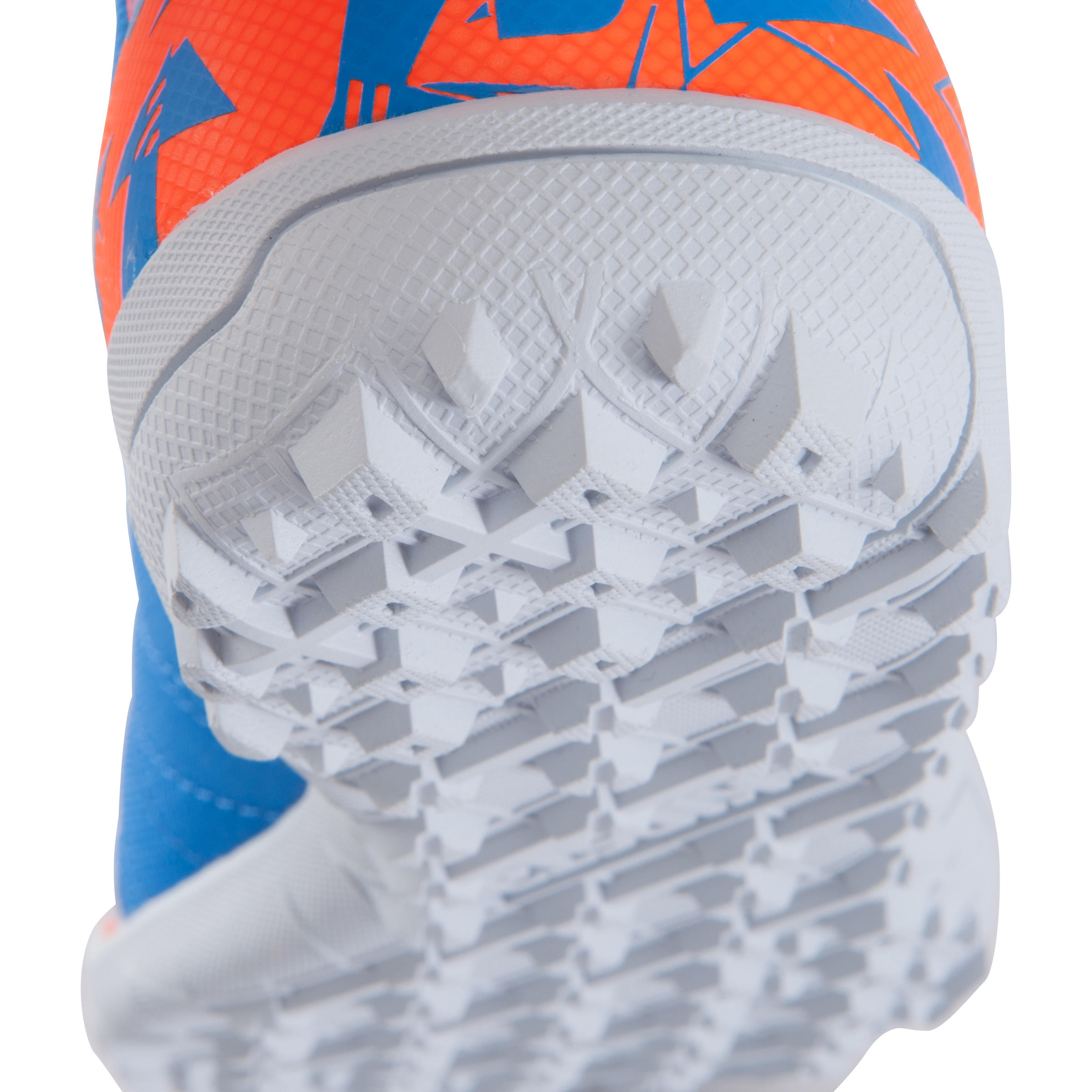 CLR 500 HG Kids' Hard Pitch Football Boot - Blue/Yellow 10/16