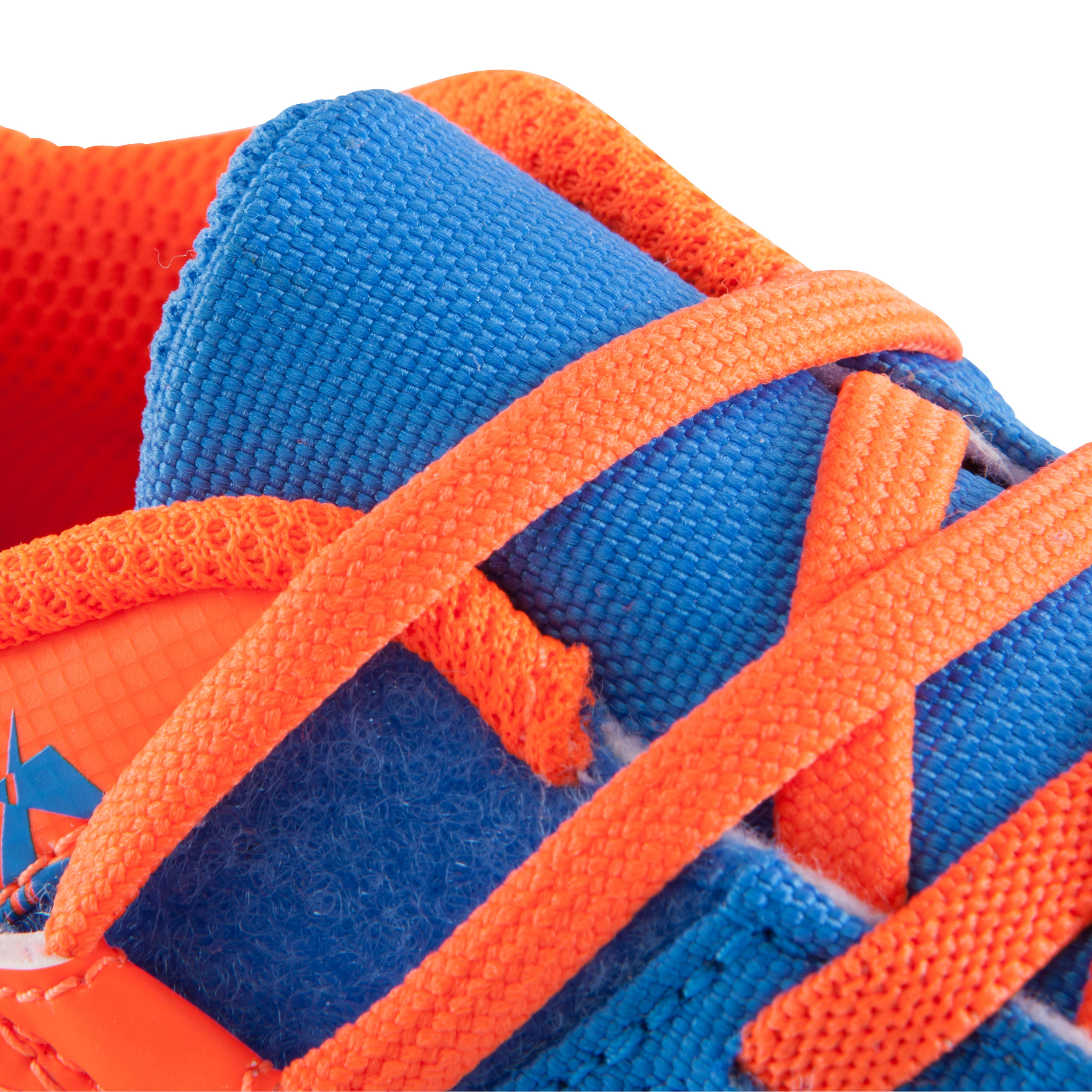 CLR 500 HG Kids' Hard Ground Football Boots - Blue/Orange 12/17