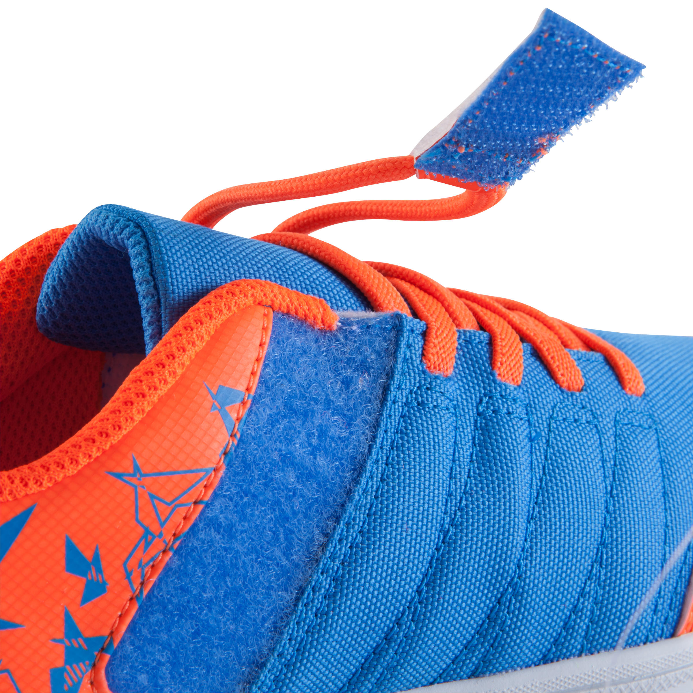 CLR 500 HG Kids' Hard Ground Football Boots - Blue/Orange 14/17
