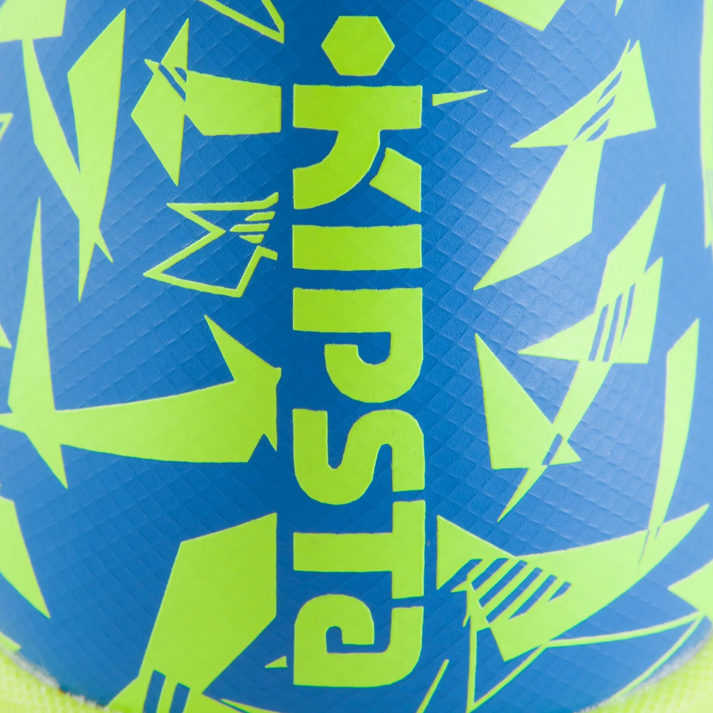 CLR 500 Sala Kids' Futsal Rip-Tab Strap Trainers - Blue/Yellow 17/17
