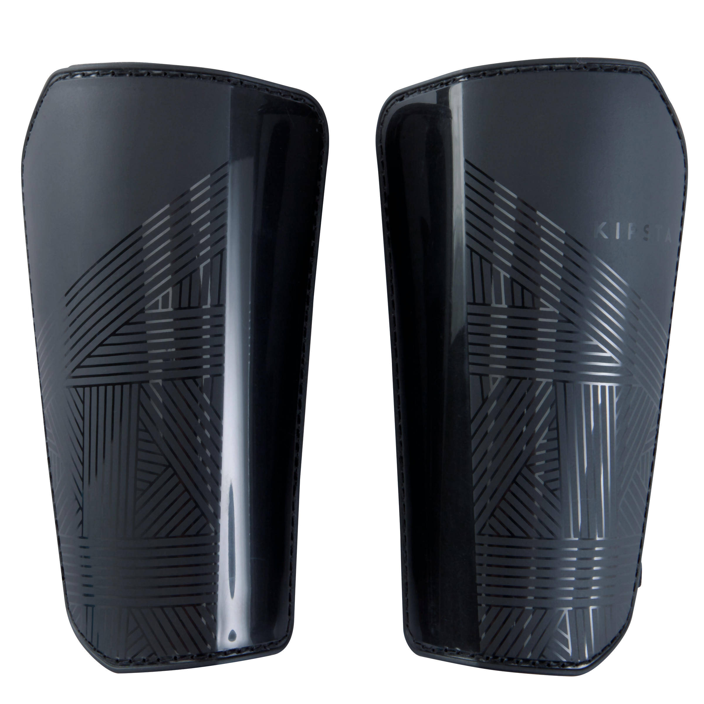 Adult Football Shin Pads Essential 100 - Black -  2