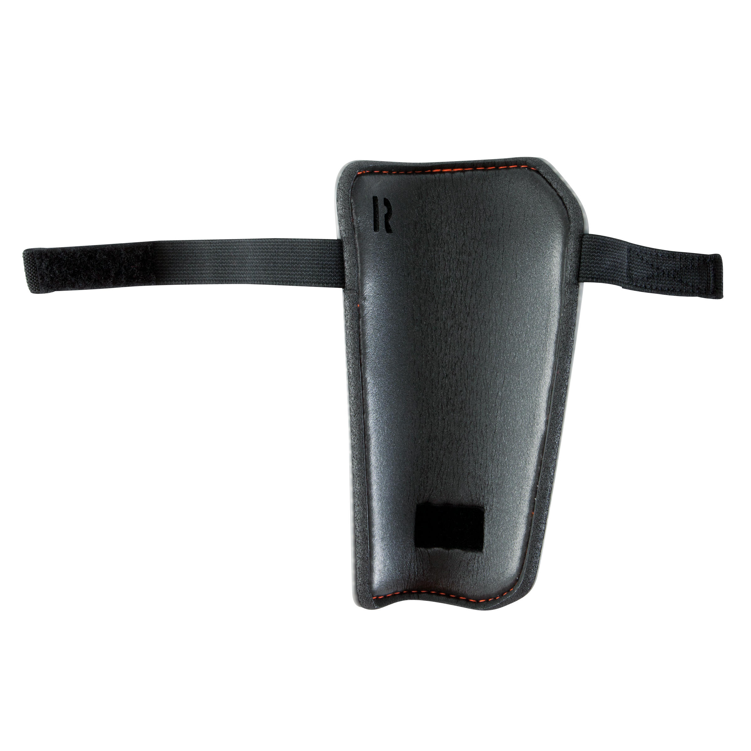 F140 Adult Football Shin Pad (Detachable Ankle Pad) - Grey/Orange 6/15