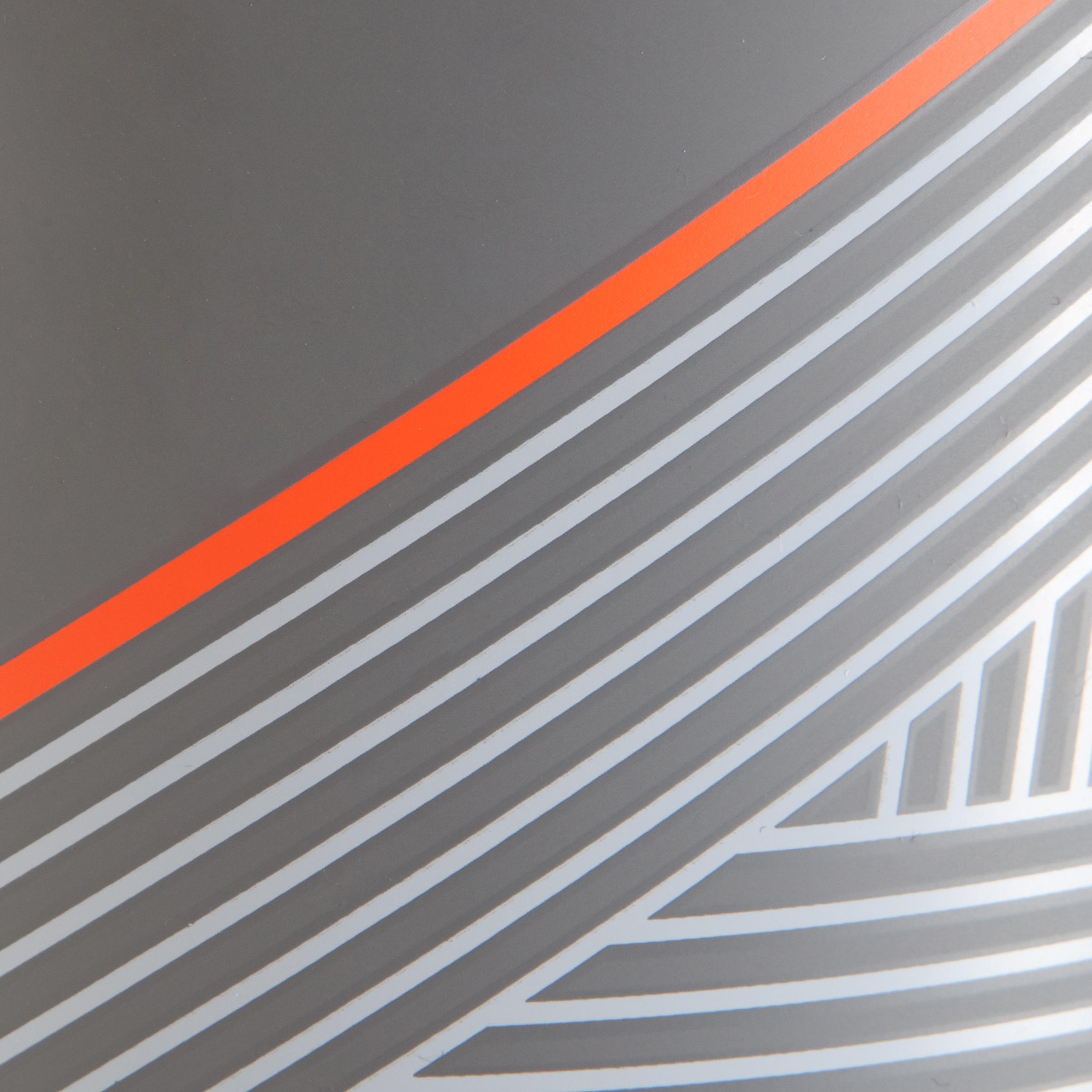 F140 Adult Football Shin Pad (Detachable Ankle Pad) - Grey/Orange 11/15