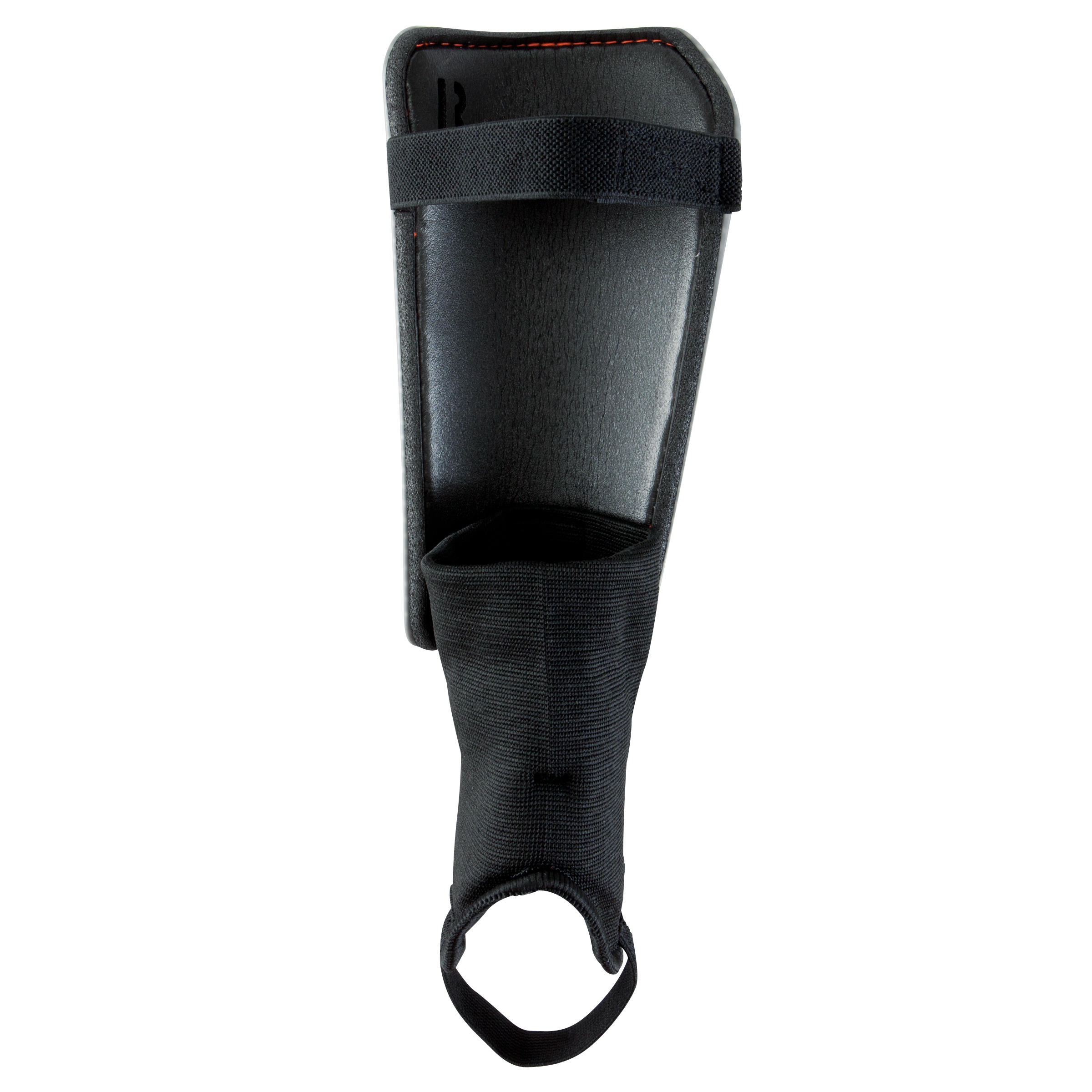 F140 Adult Football Shin Pad (Detachable Ankle Pad) - Grey/Orange 3/15