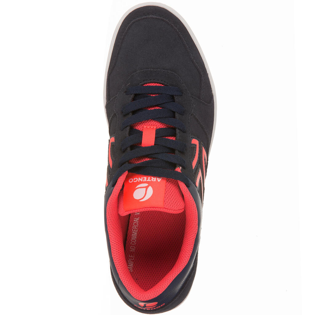 Tennisschuhe TS730 Multicourt Damen Leder marineblau