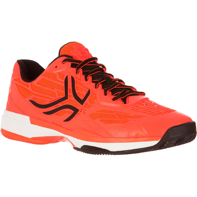 CHAUSSURES DE TENNIS HOMME ARTENGO TS990 TERRE BATTUE ORANGE FLUO