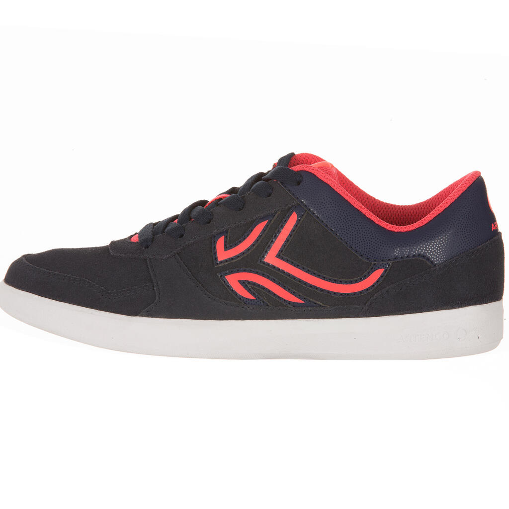 Tennisschuhe TS730 Multicourt Damen Leder marineblau