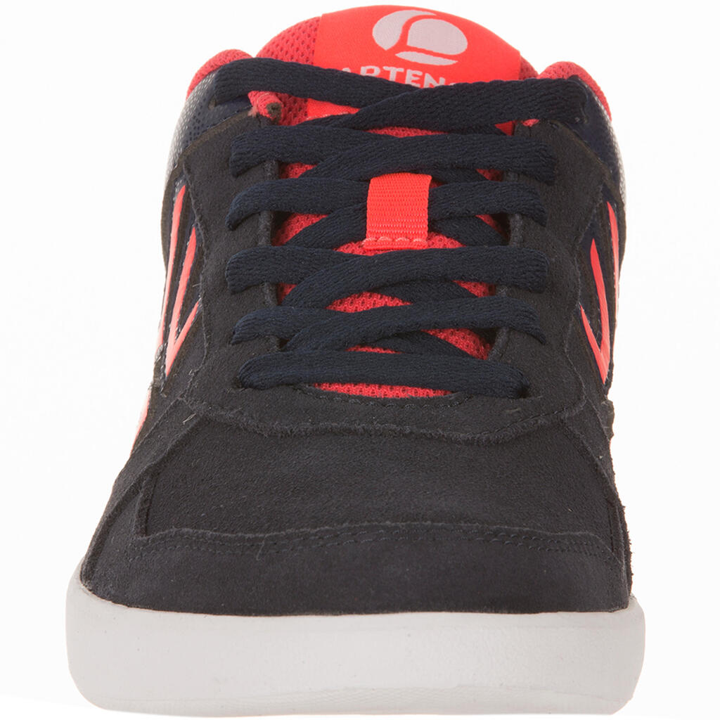 Tennisschuhe TS730 Multicourt Damen Leder marineblau