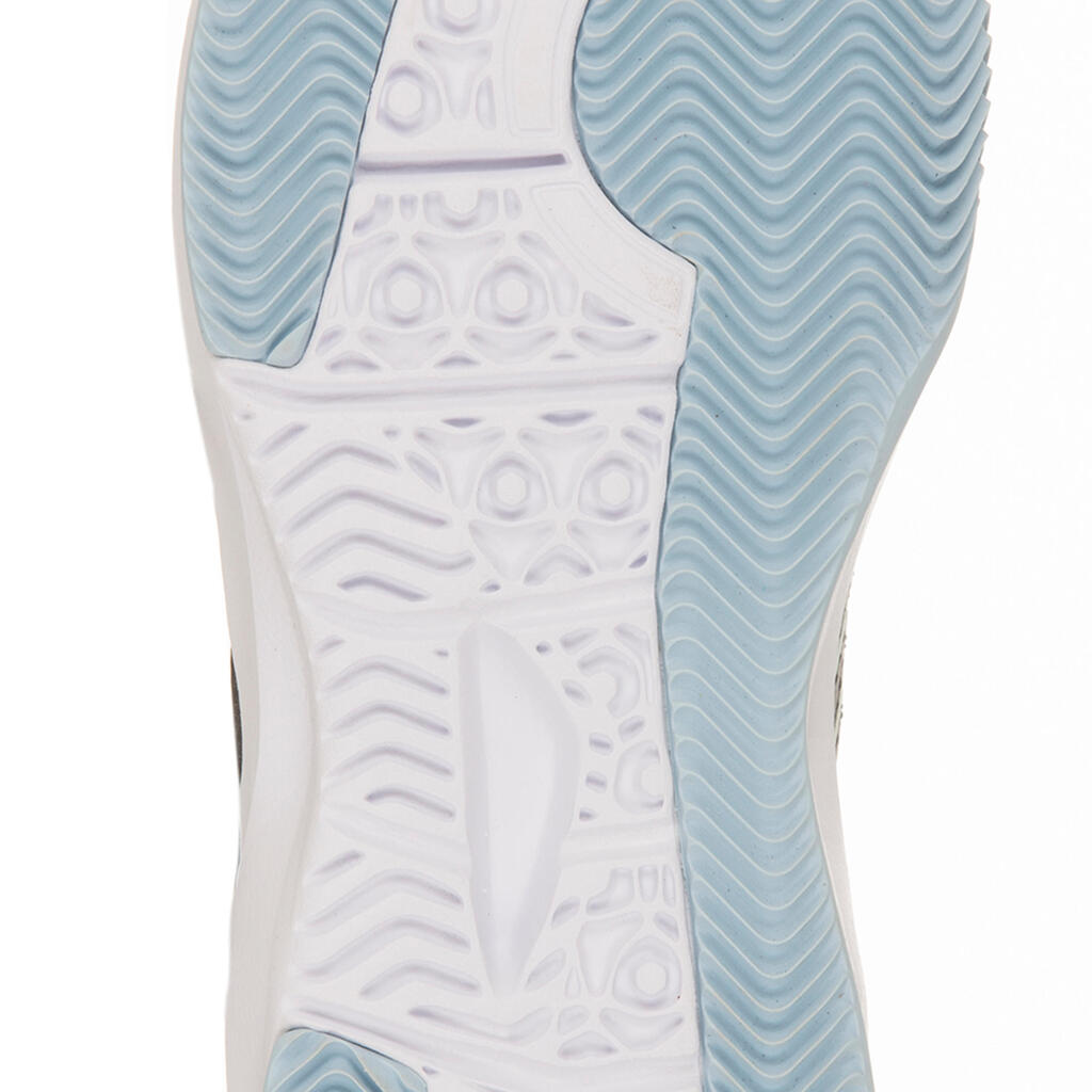 Tennisschuhe TS190 Multicourt Damen blau/gelb