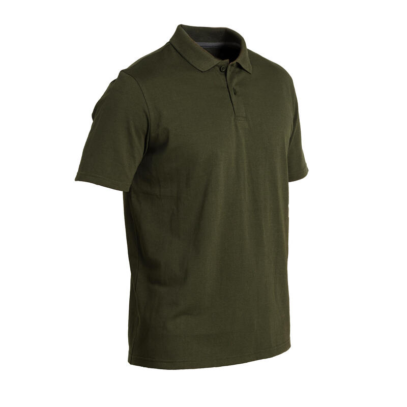 Polo manches courtes chasse 100 vert
