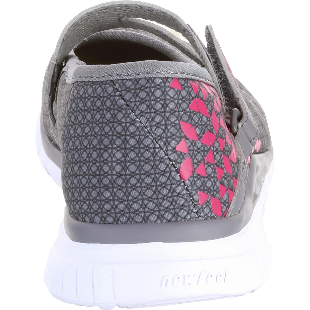 Kids' walking pumps grey/pink