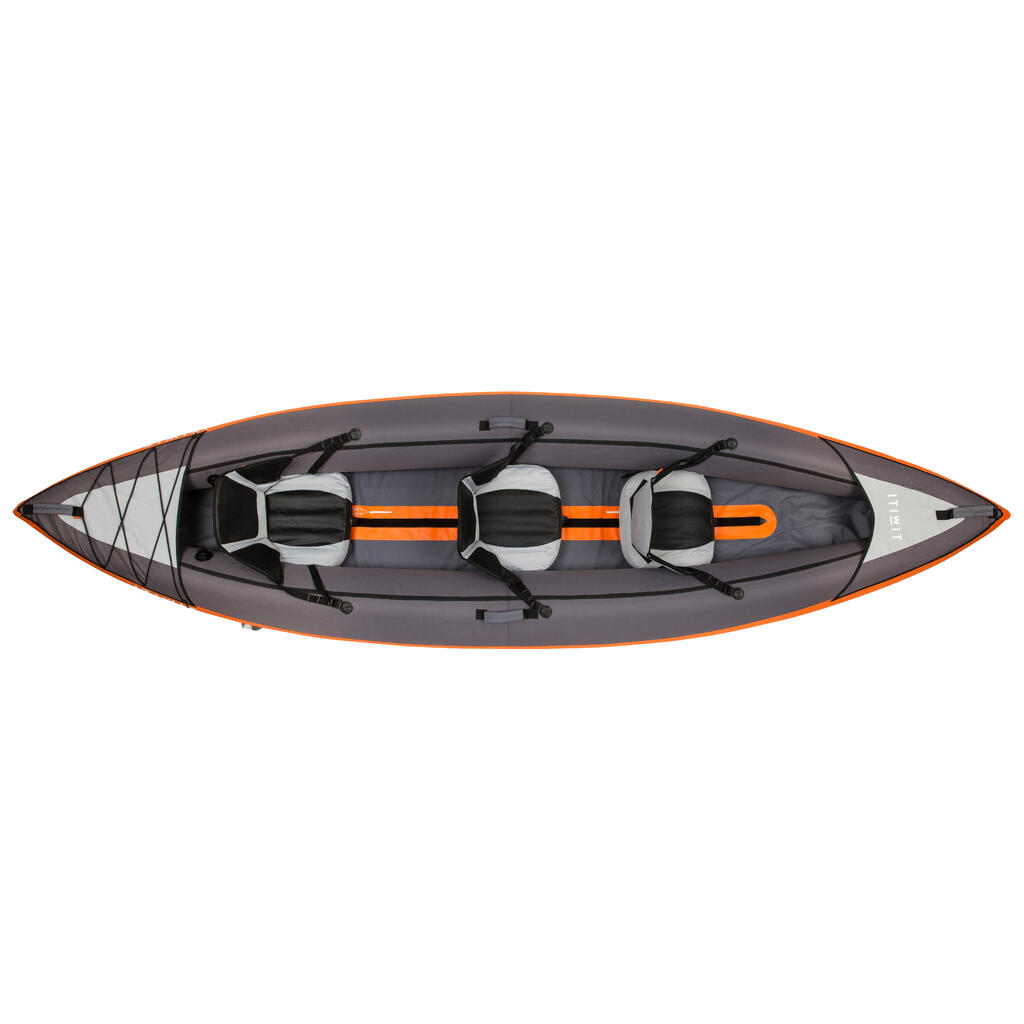 Canoa Kayak Travesía Naranja 2/3 Plazas Inflable