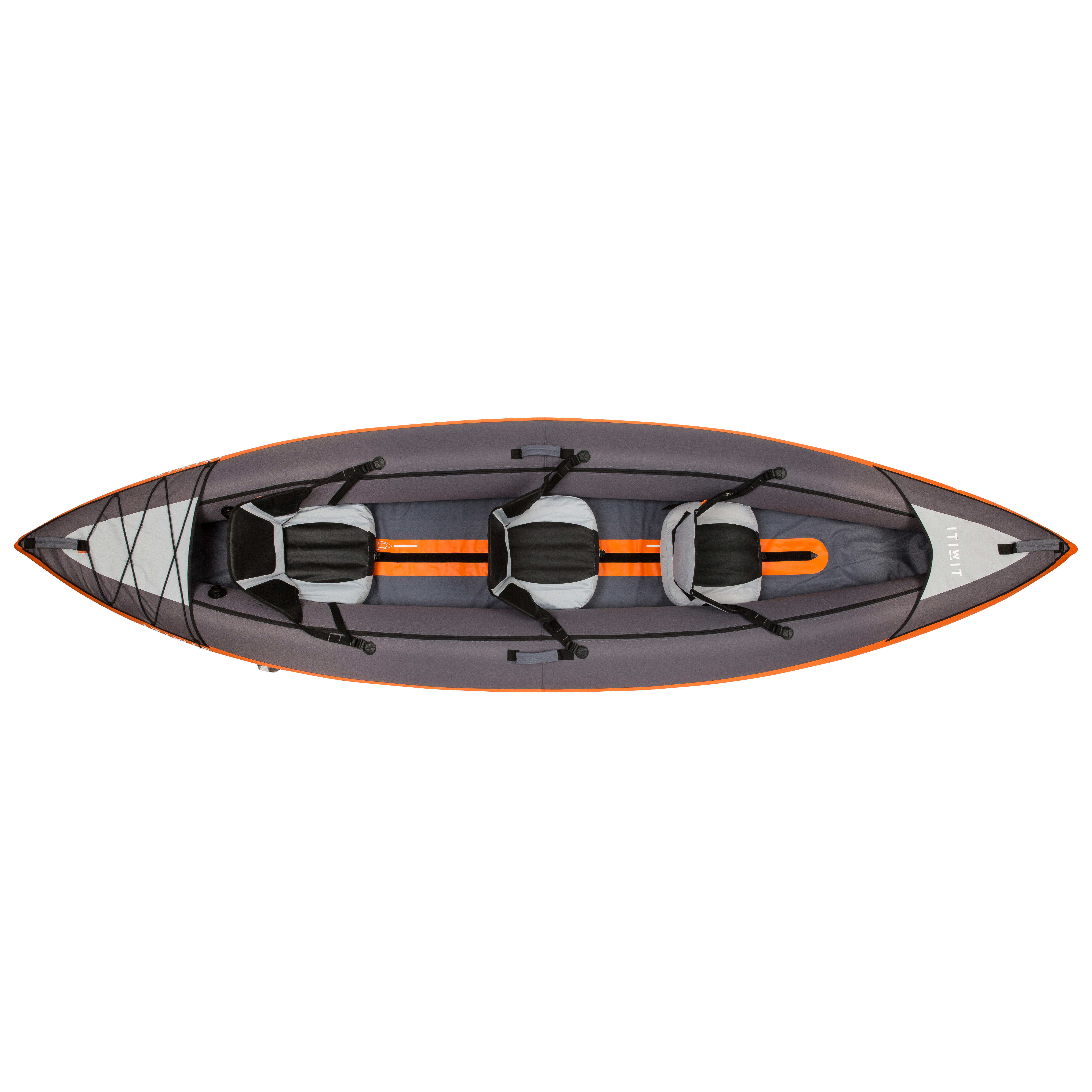 Kayak gonflable biplace 2 places pagaie 321 x 88cm Canoë Explorer sport Orange 