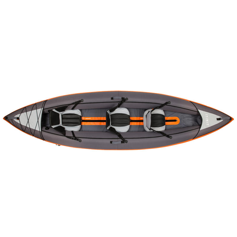 100 2/3 Places INFLATABLE TOURING KAYAK ORANGE Decathlon