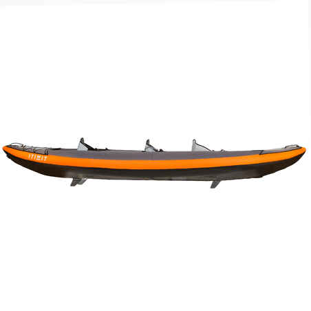 Kayak hinchable de travesía Itiwit 100 2 o 3 plazas naranja