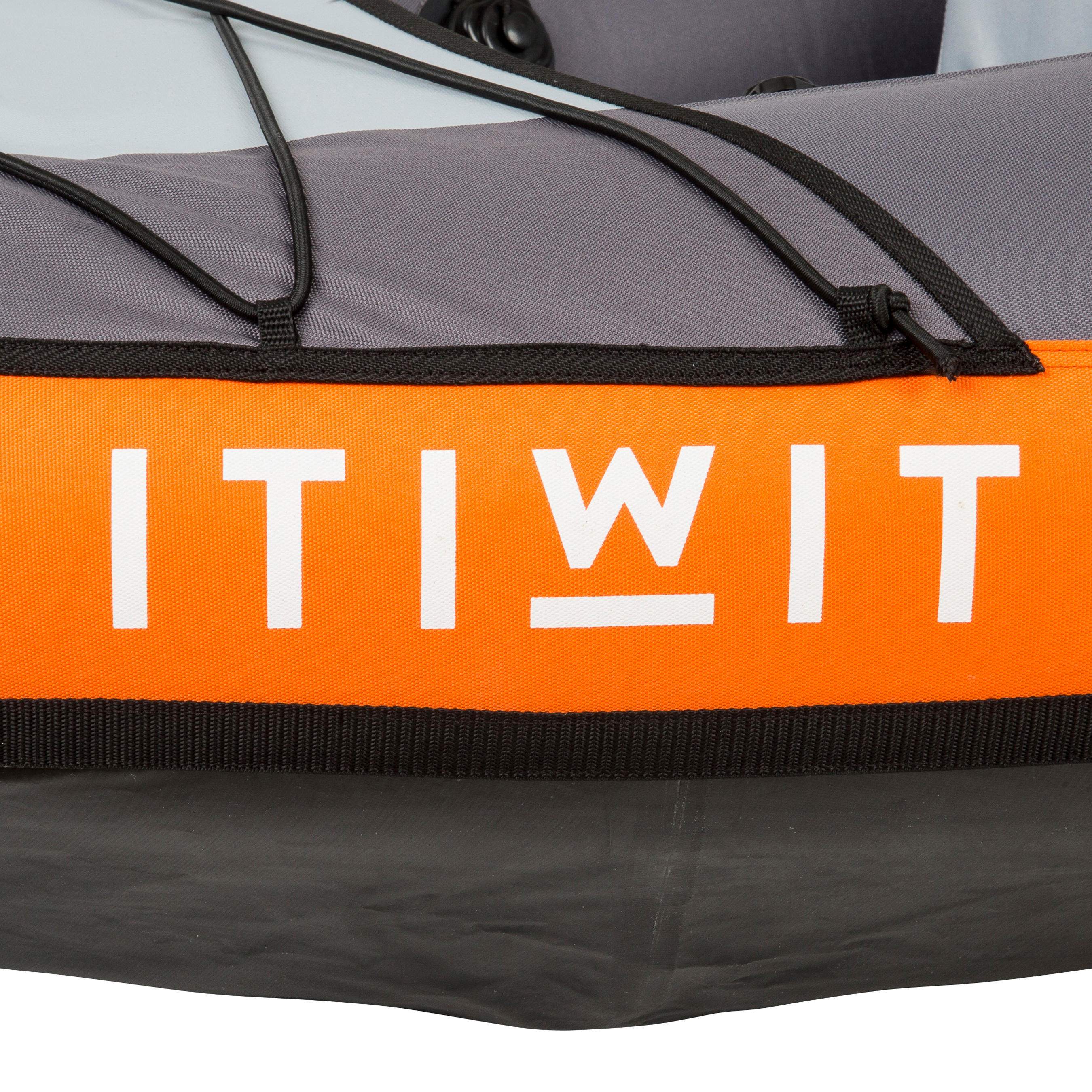 Kayak gonflable 3 personnes - KTI 100 orange/noir - ITIWIT