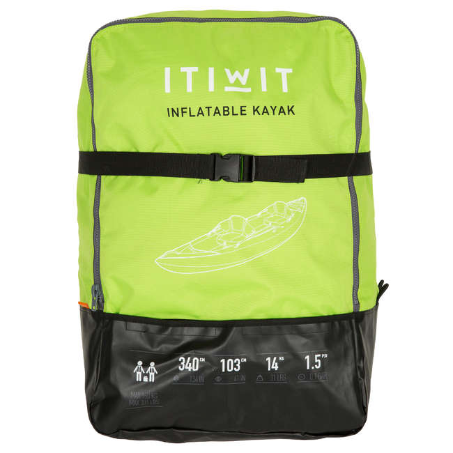ITIWIT 2Person Inflatable Kayak Green Decathlon