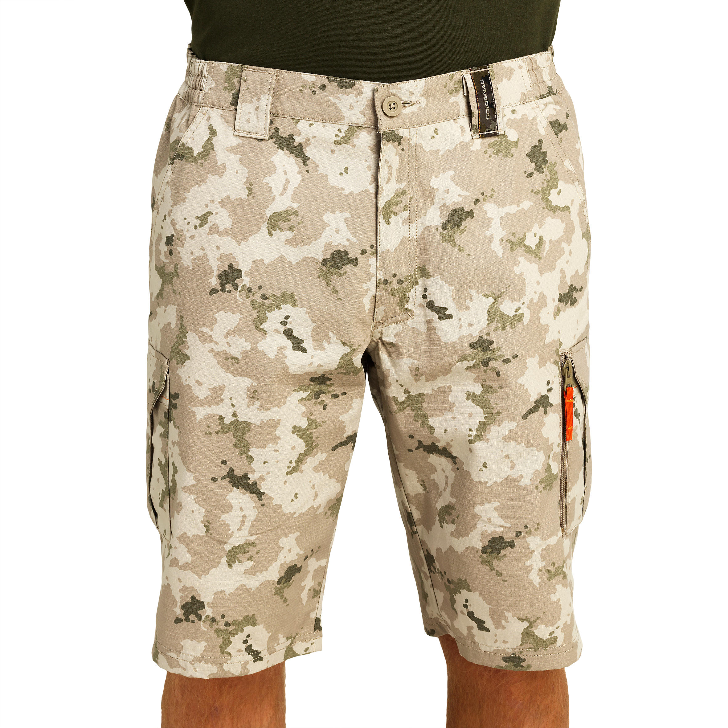 

Men' Bermuda Shorts 500 Camo Island Desert -  By SOLOGNAC | Decathlon
