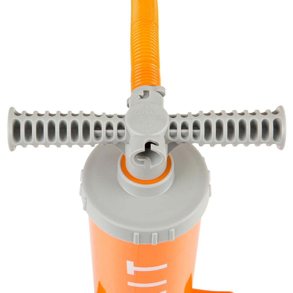 Bomba Mano Kayak Naranja Doble Acción Baja Presión 1-8 Psi 2 X 1,4 L