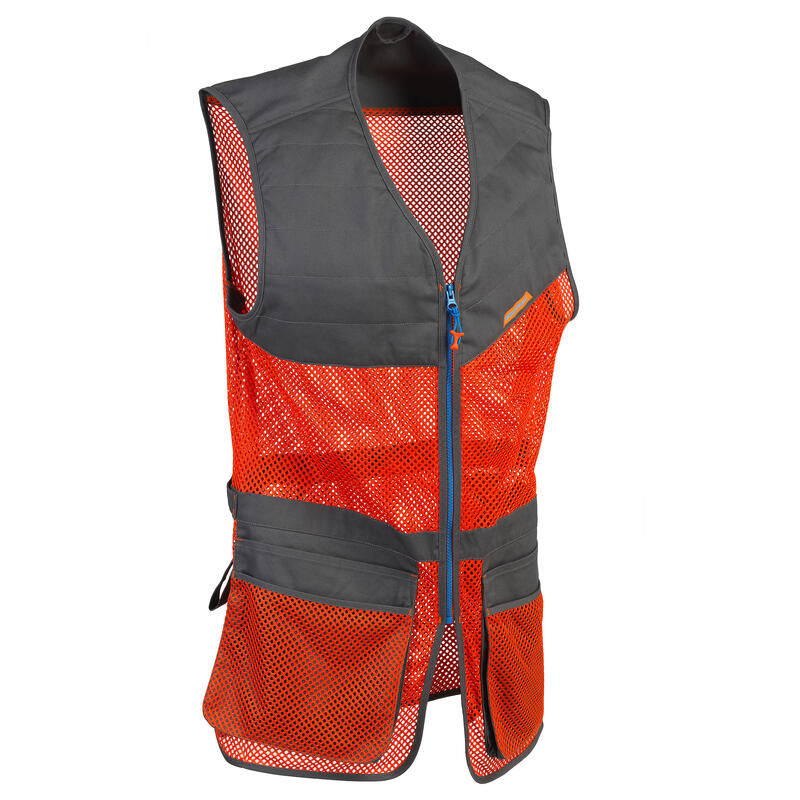 Univerzální vesta ke střelbě na asfaltové terče oranžovo-šedá