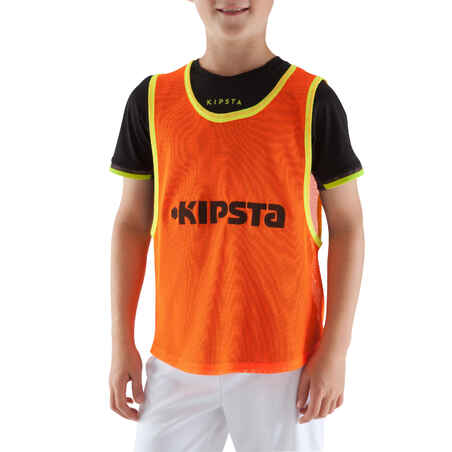 جيليه كرة قدم للألعاب الجماعية للأطفال - لون برتقالي 