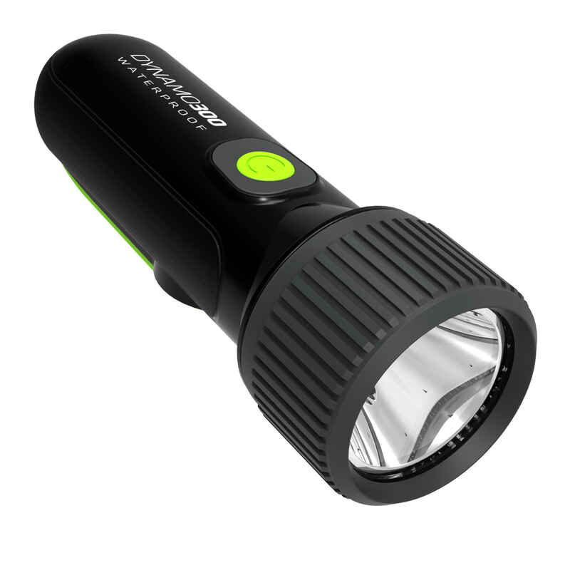 Self-powered waterproof torch - DYNAMO 300 WP black - 35 lumens