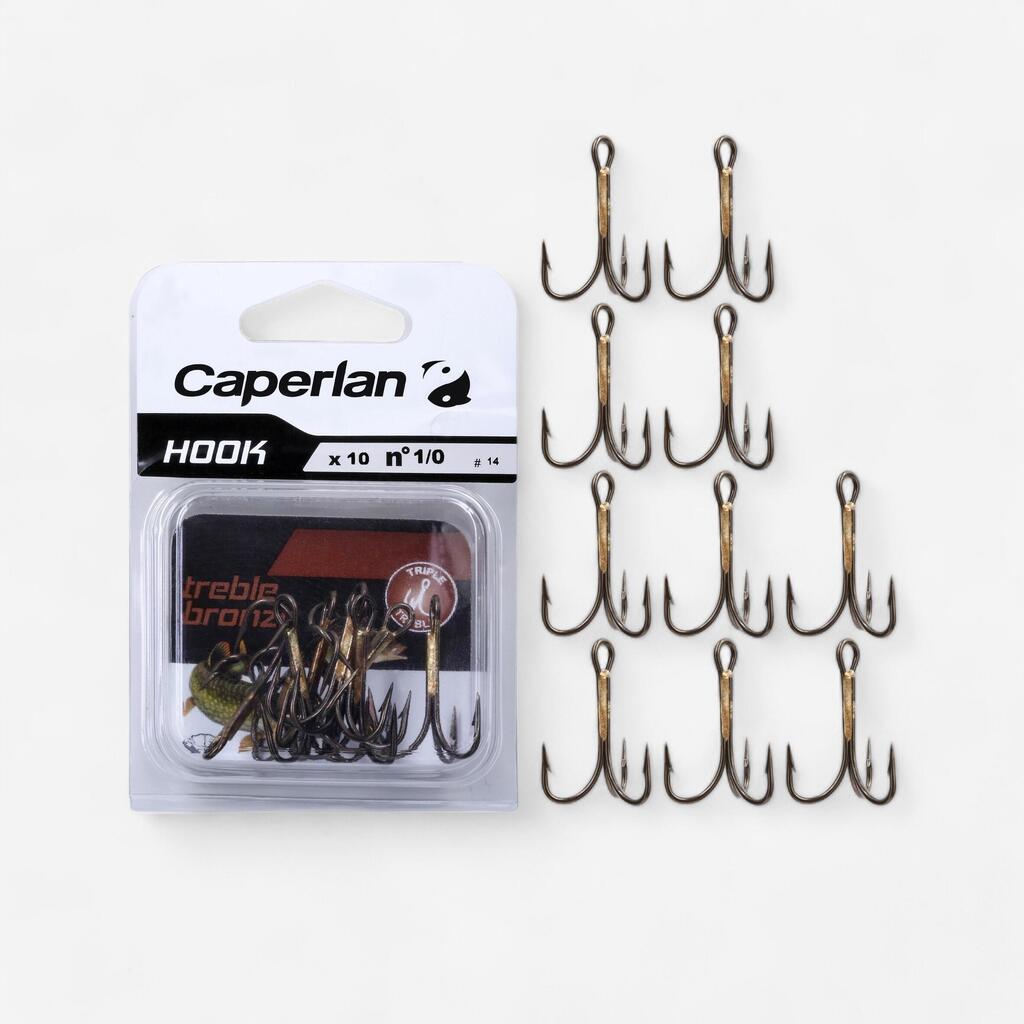 ANZUELO PESCA HOOK TRIPLE BRONCE
