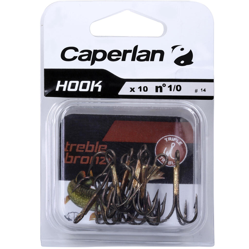 HAMEÇON TRIPLE PÊCHE HOOK TRIPLE BRONZE