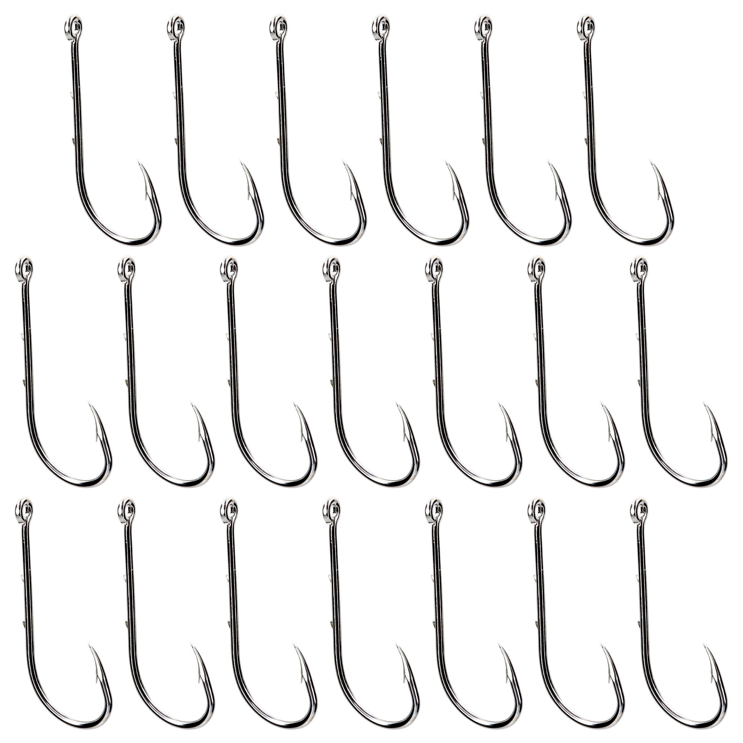 Sea fishing eyed hook NICKEL WORM EYE HOOK 2/6