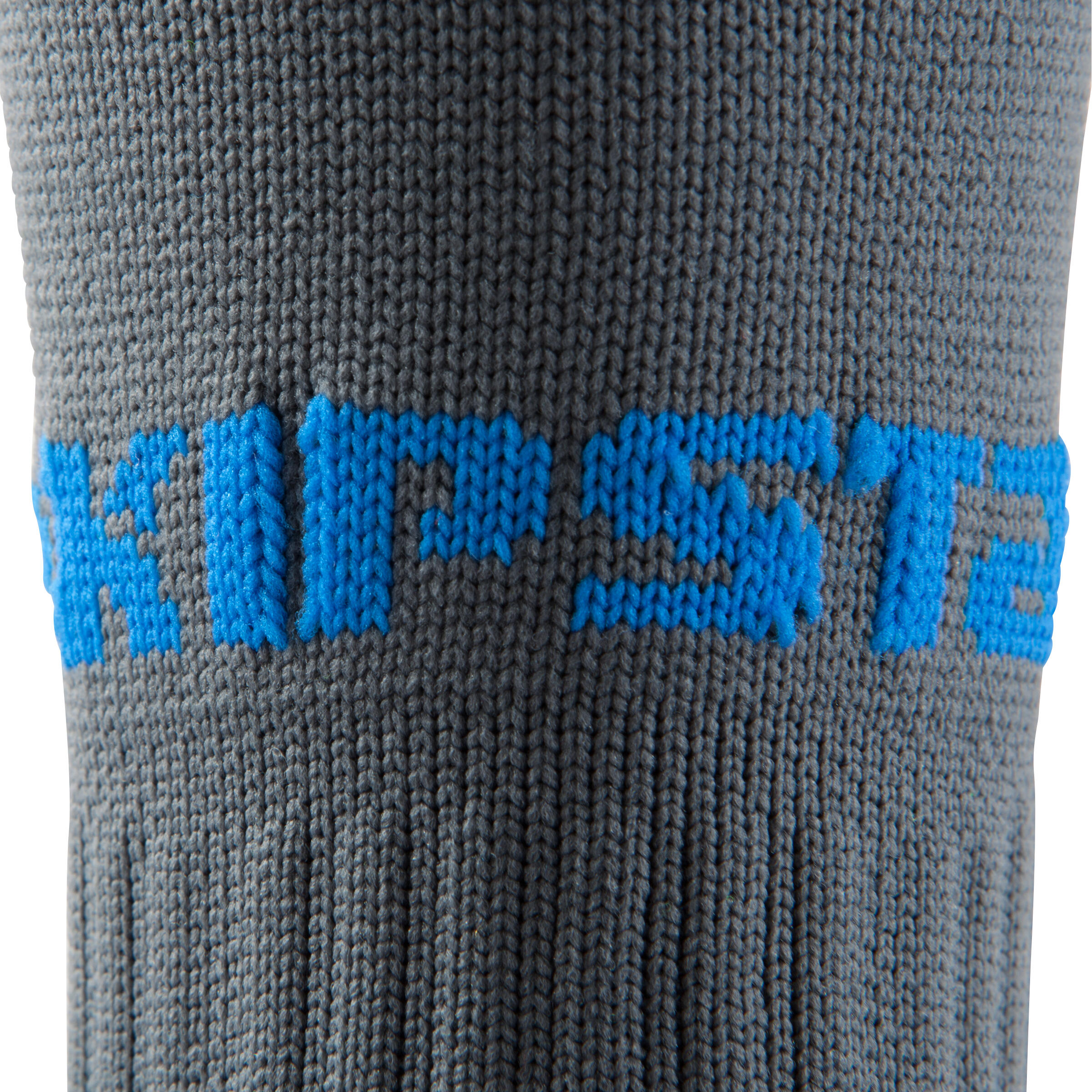 F500 Children's Knee-High Football Socks - Grey/Blue 9/10