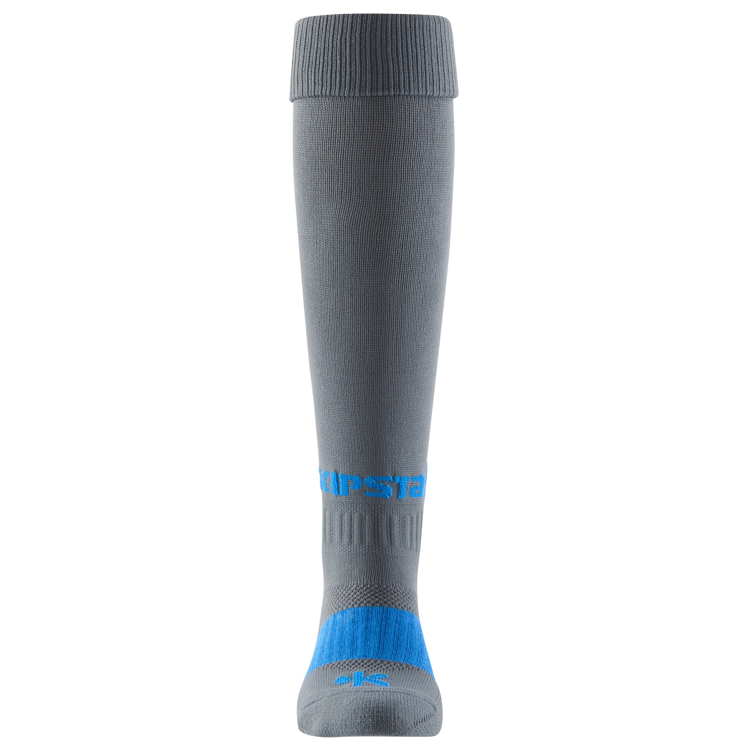 F500 Children's Knee-High Football Socks - Grey/Blue 2/10