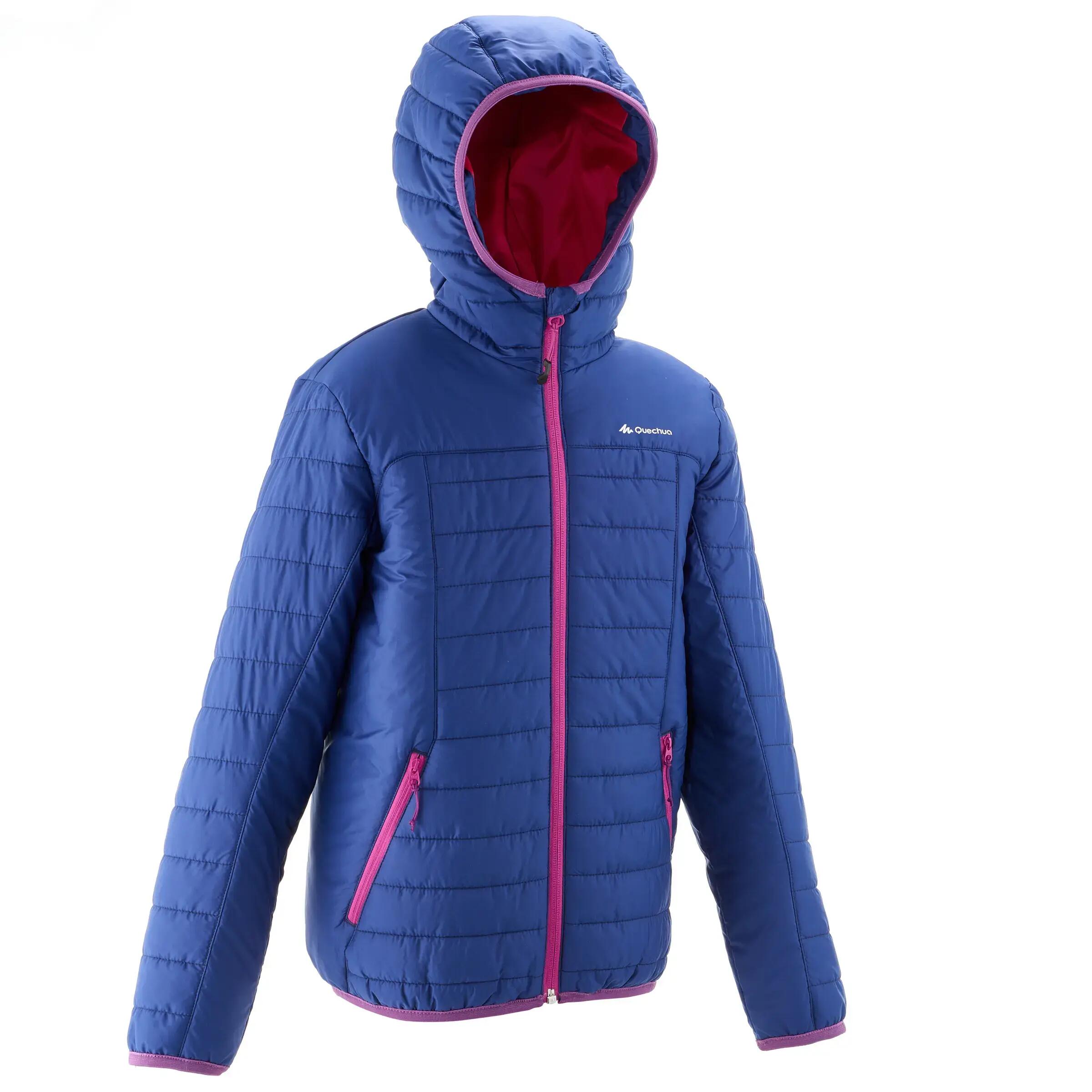 X-Light Girls' Hiking Padded Jacket - Blue 1/3