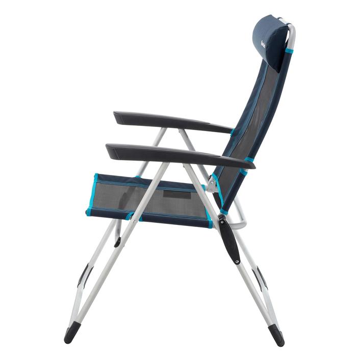 SILLA TUMBONA CONFORT INCLINABLE PARA EL CAMPING AZUL Quechua | Decathlon