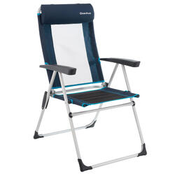 COMFORTABLE RECLINING CHAIR FOR CAMPING - BLUE