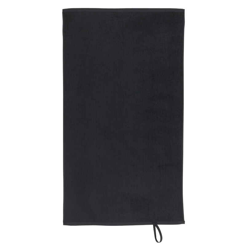 Fitness-Handtuch klein Baumwolle schwarz Fitness-Handtuch klein Baumwolle schwarz