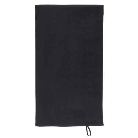 Črna majhna brisača za fitnes