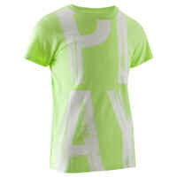 Boys' Short-Sleeved Gym T-Shirt - Green Print