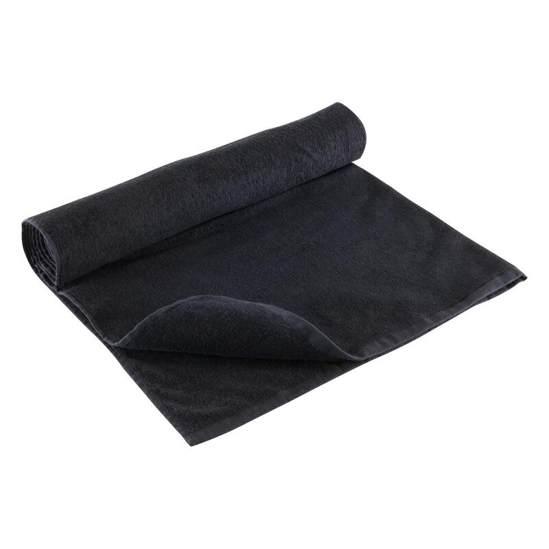 Serviette grande fitness coton noir