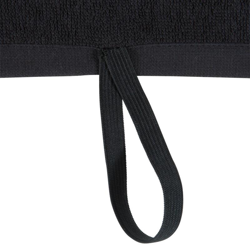 Fitness-Handtuch klein Baumwolle schwarz