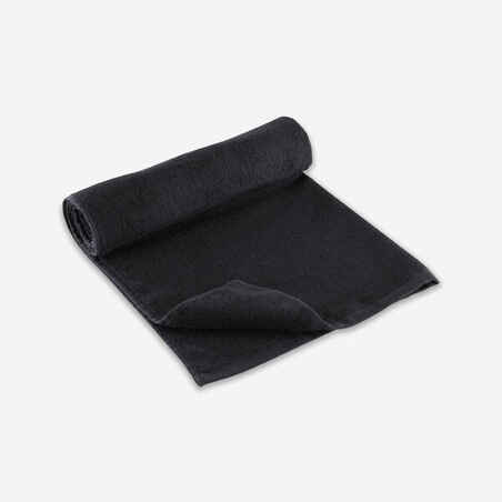 Črna majhna brisača za fitnes