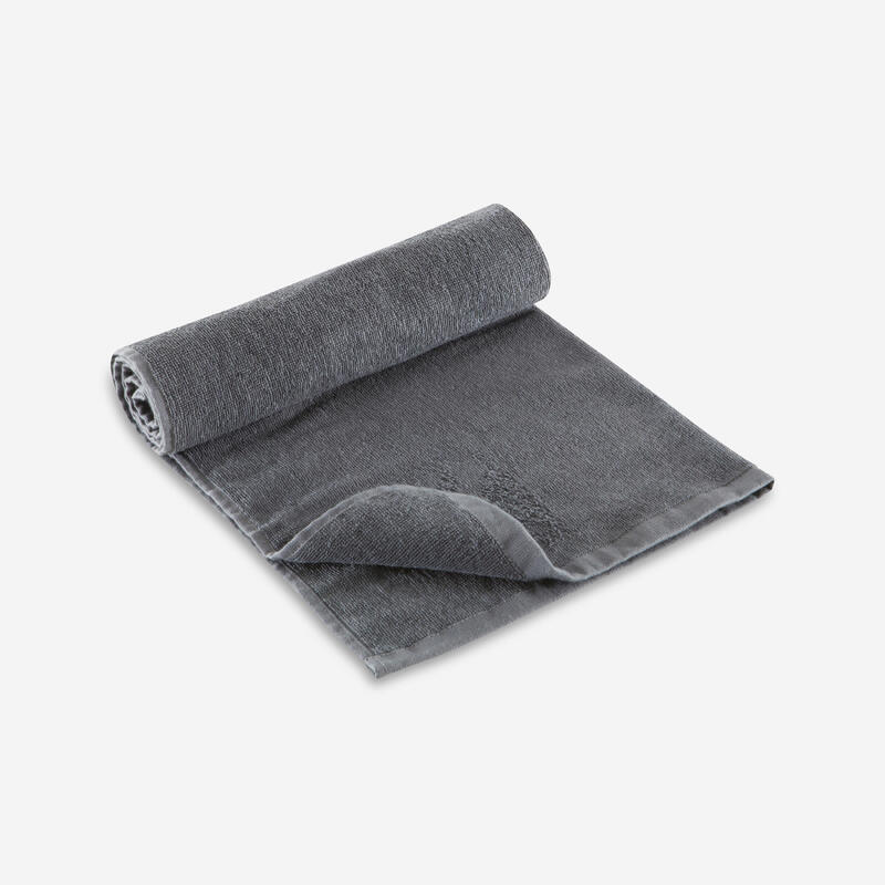 Fitness-Handtuch klein Baumwolle grau