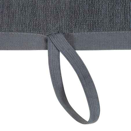 Small Cotton Fitness Towel - Grey