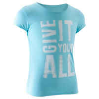 Girls' Short-Sleeved Gym T-Shirt - Blue