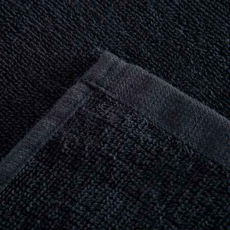 מגבת התעמלות קטנה מכותנה - שחור