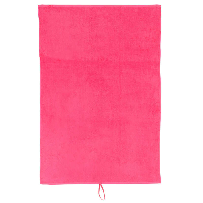 DOMYOS Large Cotton Fitness Towel Pink Decathlon