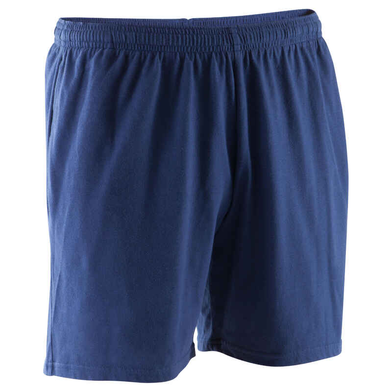 100 Mid-Thigh Regular-Fit Stretching Shorts - Navy Blue - Decathlon